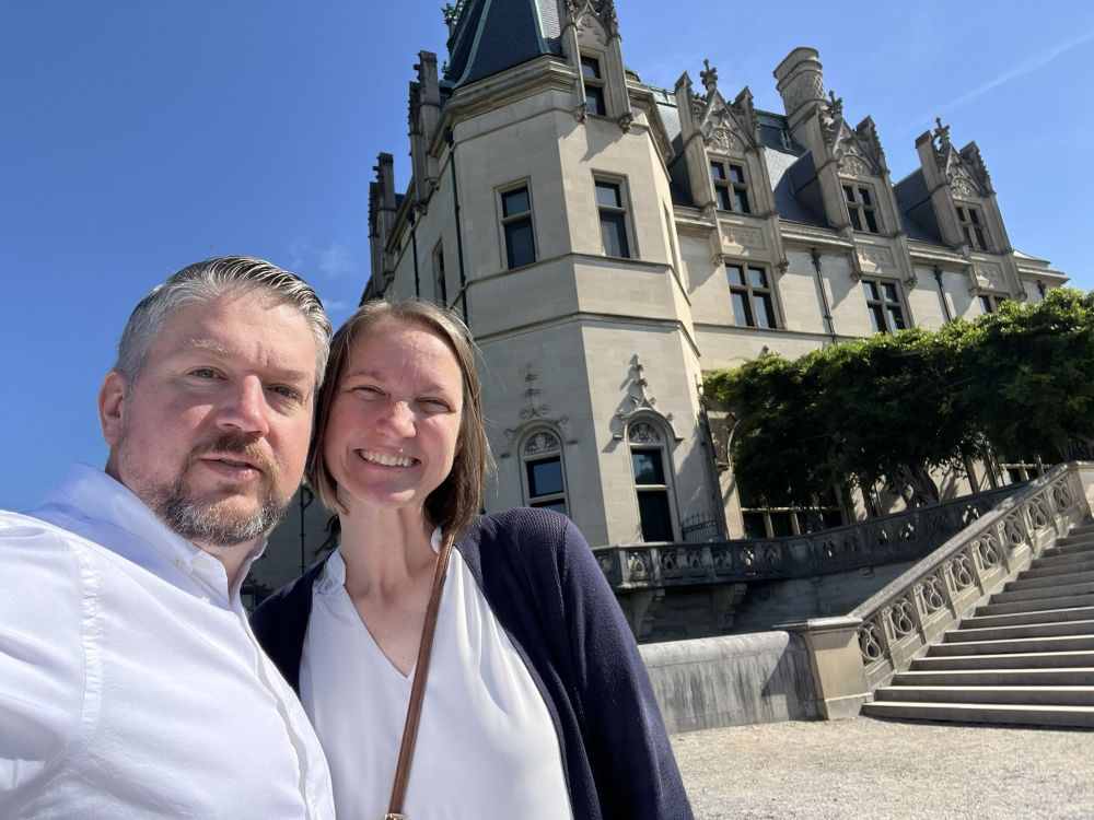 Shane and Vicki exploring the Biltmore Estate together